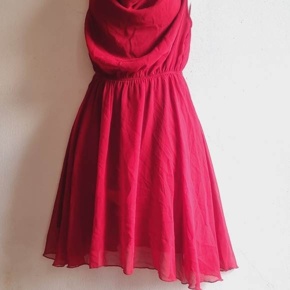 Women's Silk Chiffon Cocktail Party Dress - Picture 7 of 11